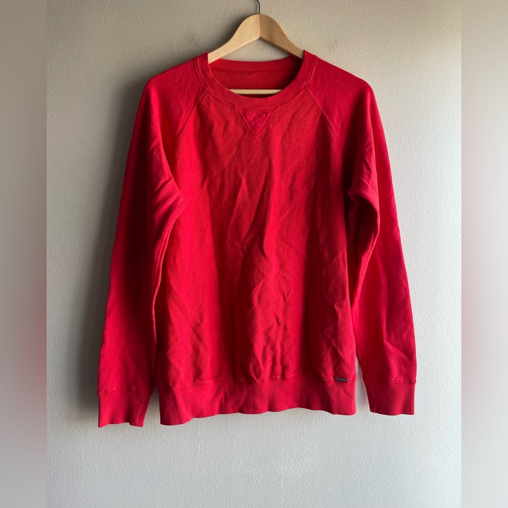 Diesel Red Men Crew Neck Sweater Size Medium Long Sleeve